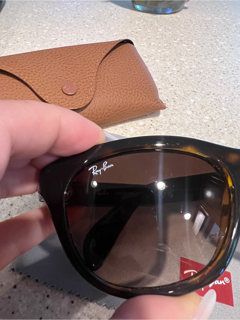 Ray-Ban Women’s Tortoiseshell Cat-Eye Sunglasses - Brown Gradient Lenses - Picture 4 of 15